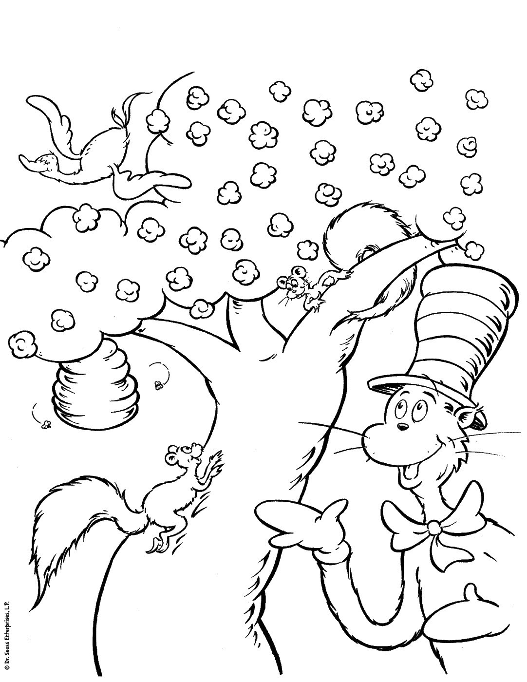 Cat In The Hat Coloring Page Coloring Pages Cat In The Hat Coloring Pages Free Printable Clrg