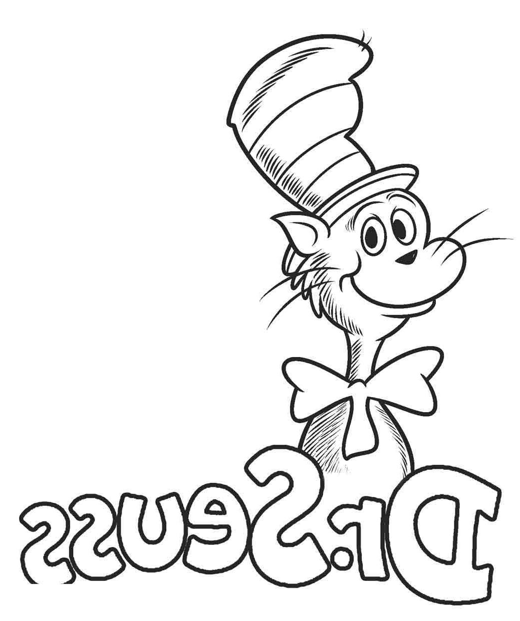 Cat In The Hat Coloring Page Coloring Pages Coloring Pages Cats With Hats Book Youtube Cat In