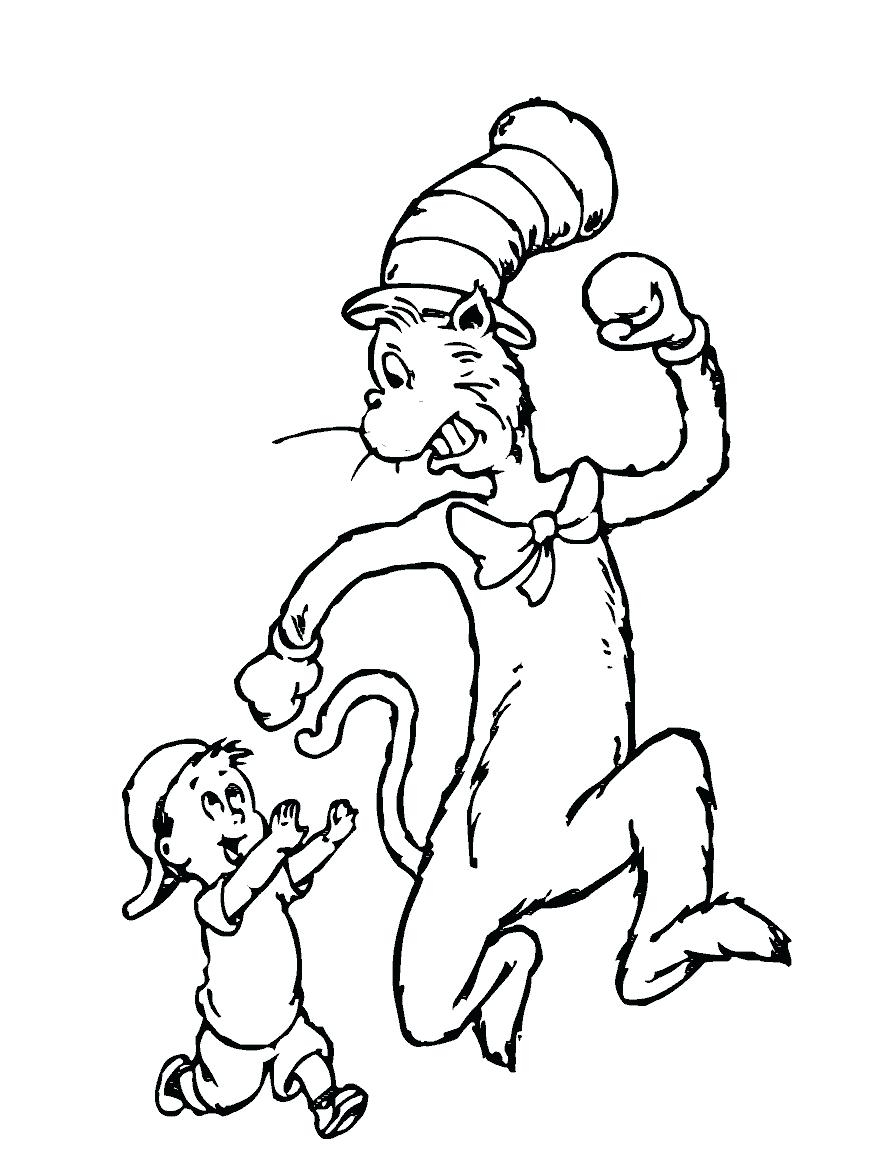 Cat In The Hat Coloring Page Cowboy Hats Coloring Pages Amicuscolorco