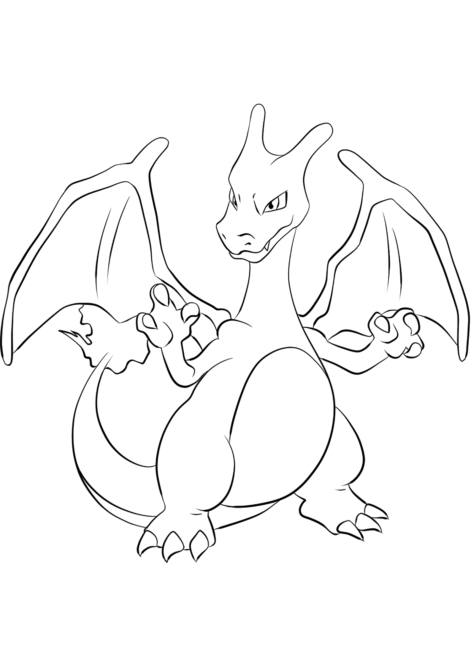 Charizard Coloring Pages Charizard No06 Pokemon Generation I All Pokemon Coloring Pages