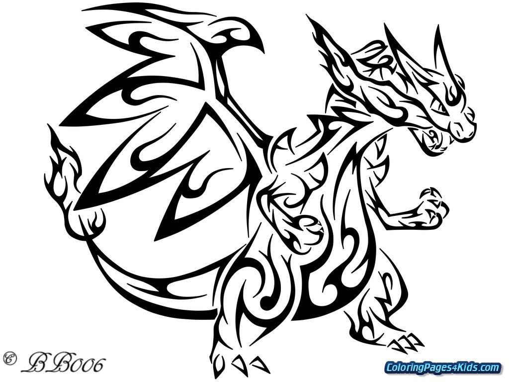 Charizard Coloring Pages Coloring Pages For Kids Charzard With Pokemon Coloring Pages