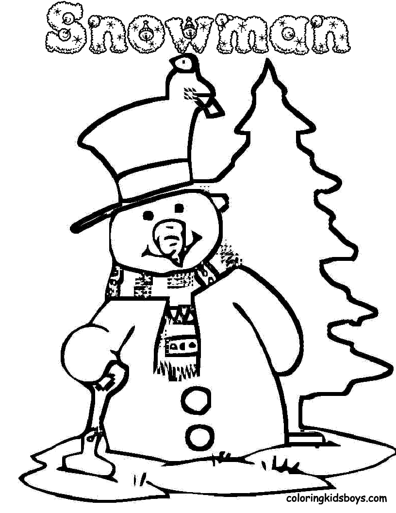 Children's Christmas Coloring Pages Free Free Printable Snowman Coloring Pages For Kids