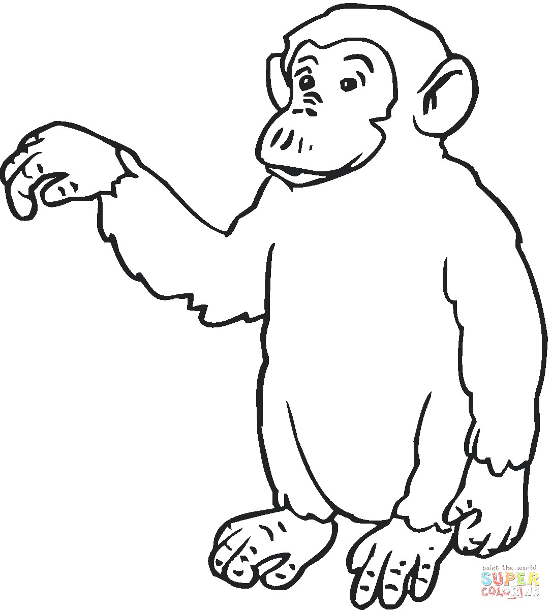 Chimpanzee Coloring Pages Chimpanzee Coloring Page 7315 8201061 Csgbeilen