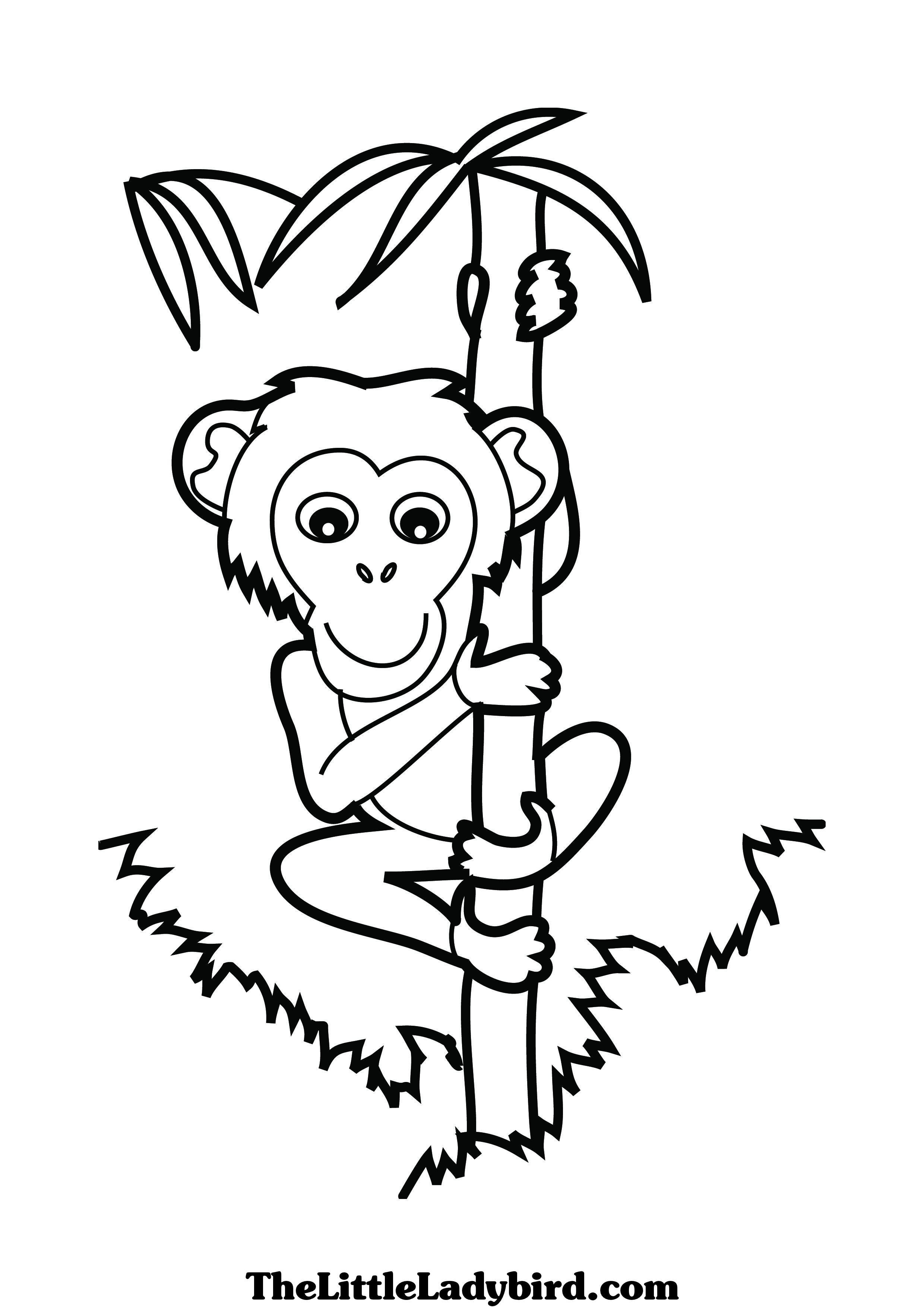 Chimpanzee Coloring Pages Free Chimpanzee Coloring Page Thelittleladybird