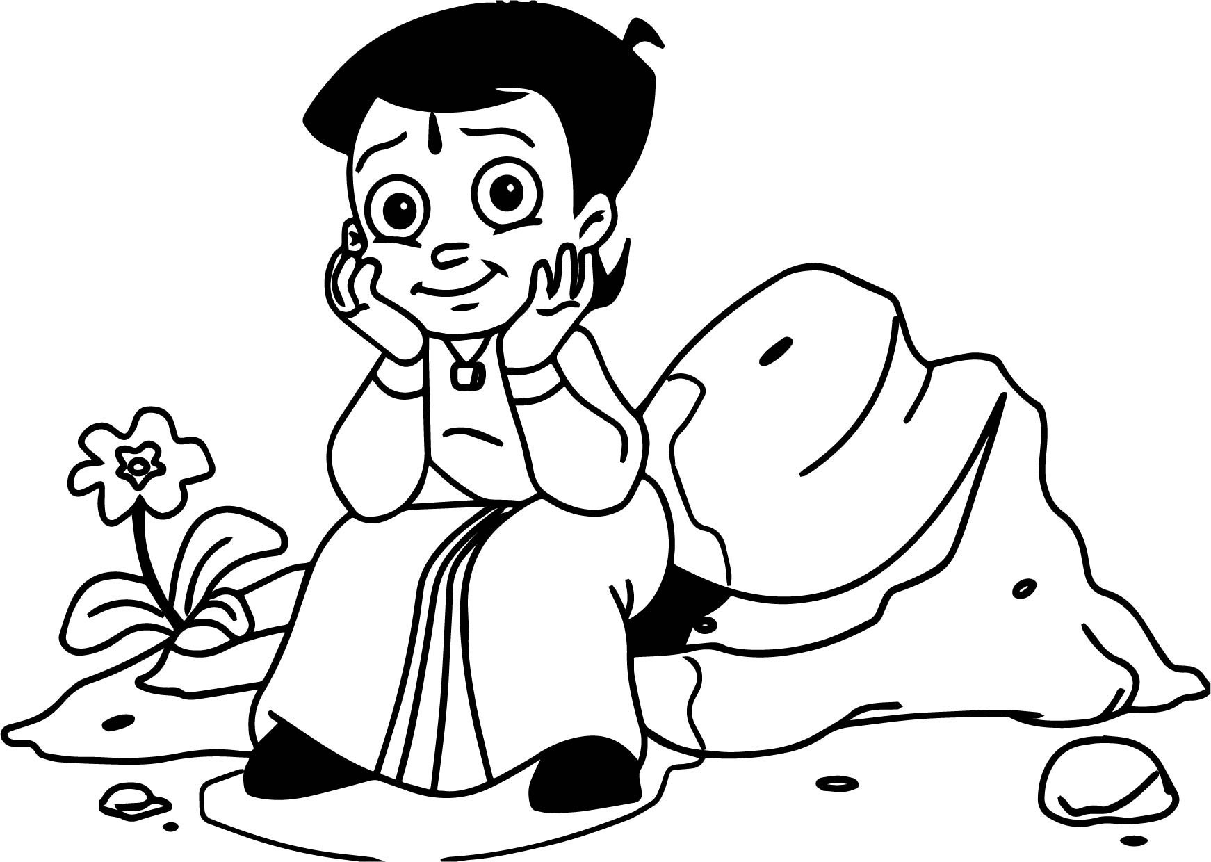 Chota Bheem Coloring Pages Bheem Drawing Games Group Hd Drawing