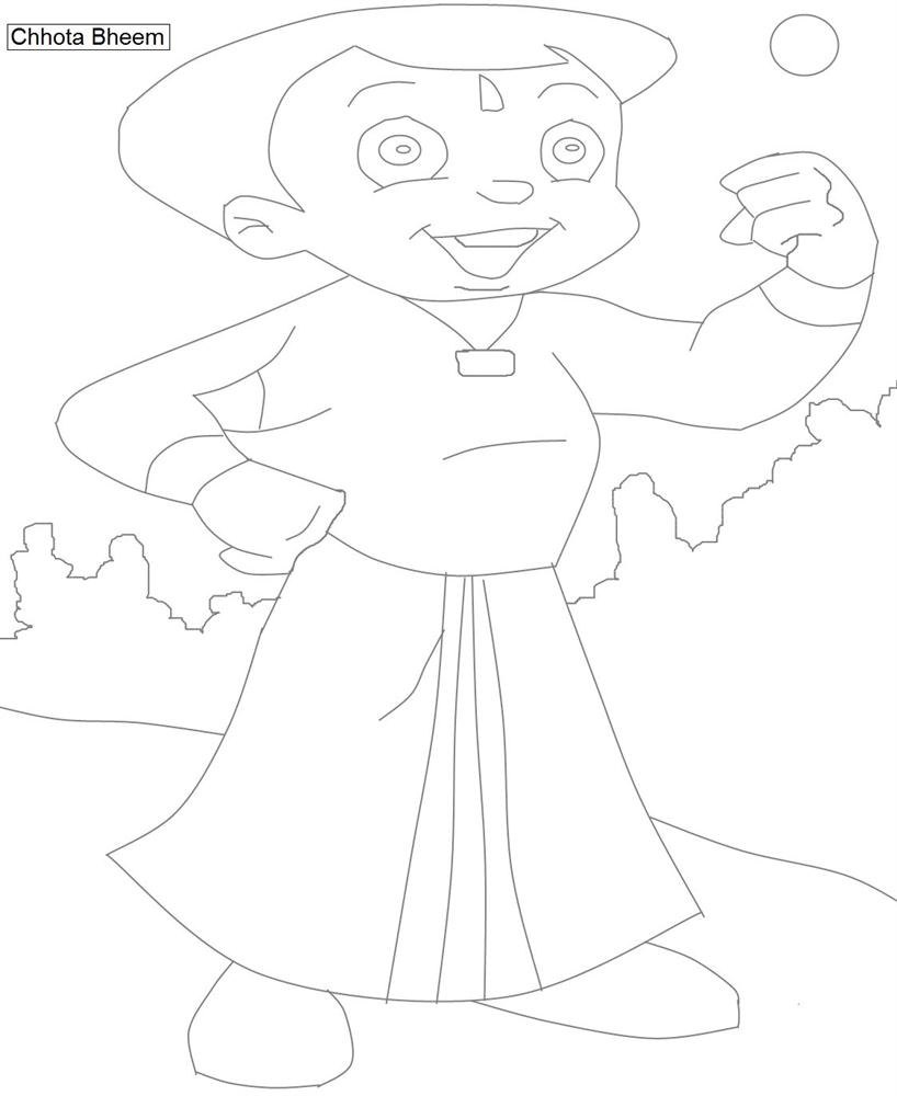 Chota Bheem Coloring Pages Chota Bheem Characters Coloring Pages