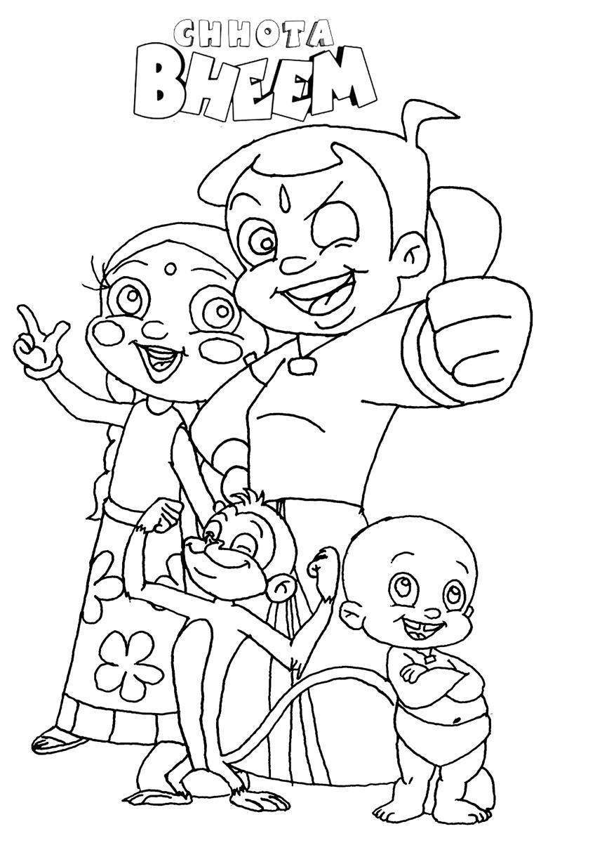Chota Bheem Coloring Pages Chota Bheem Coloring Pages Clrg