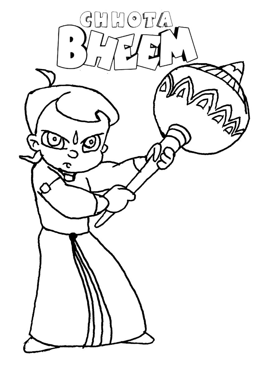 Chota Bheem Coloring Pages Chota Bheem Coloring Pages For Kids Coloring Home