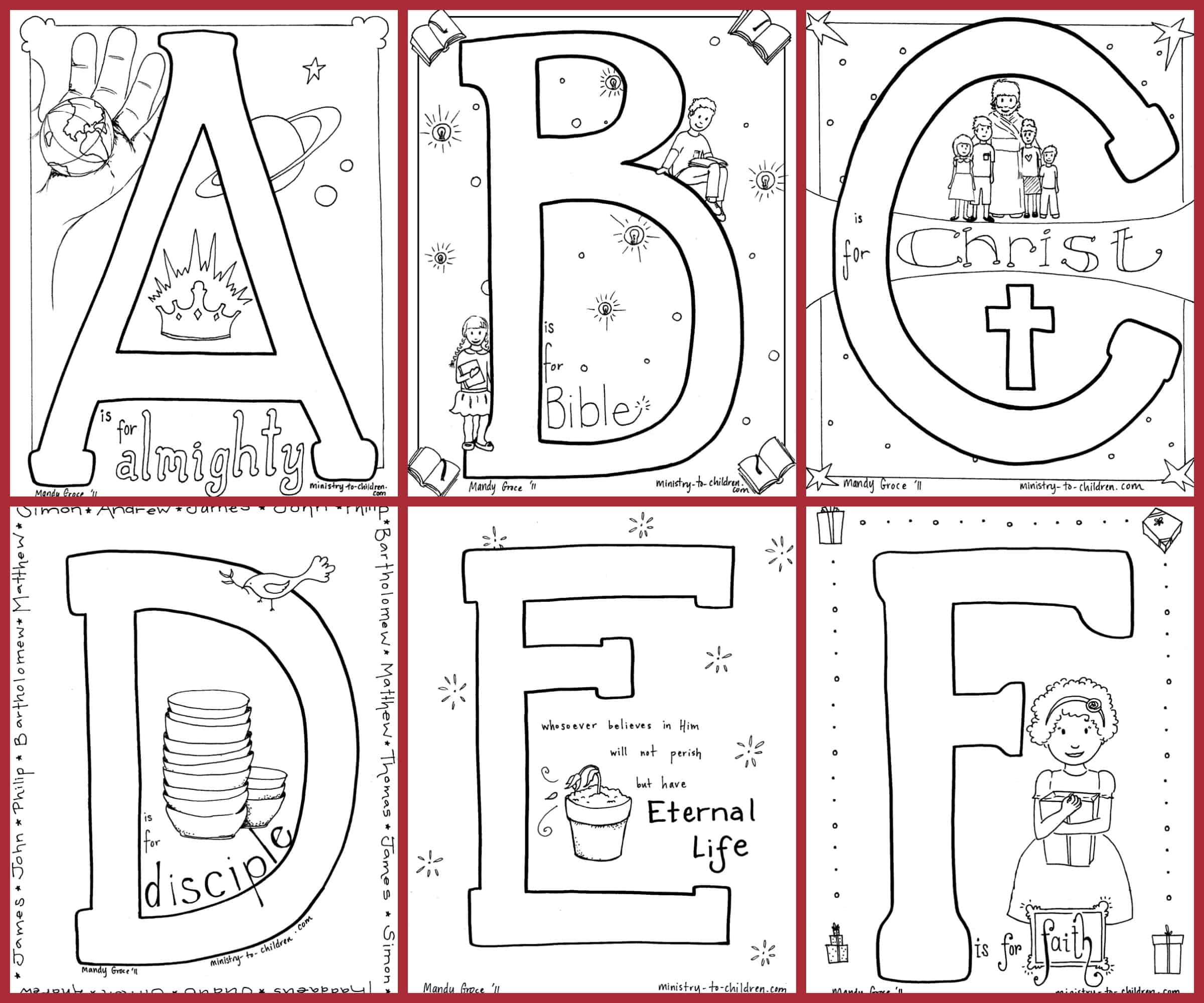 Christian Coloring Pages For Toddlers Bible Alphabet Coloring Pages 100 Free