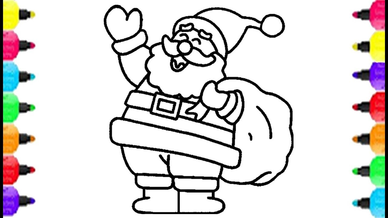 Christmas Color Pages For Kids Santa Claus Coloring Pages How To Draw Santa Claus Merry Christmas Coloring Pages For Kids Ba