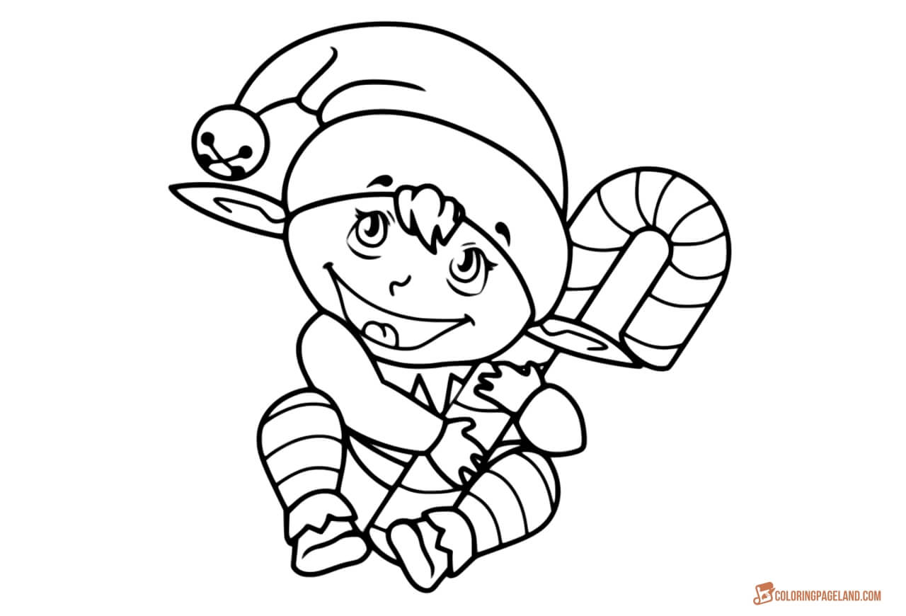 Christmas Elf Coloring Pages Christmas Elf Drawing At Getdrawings Fun Time