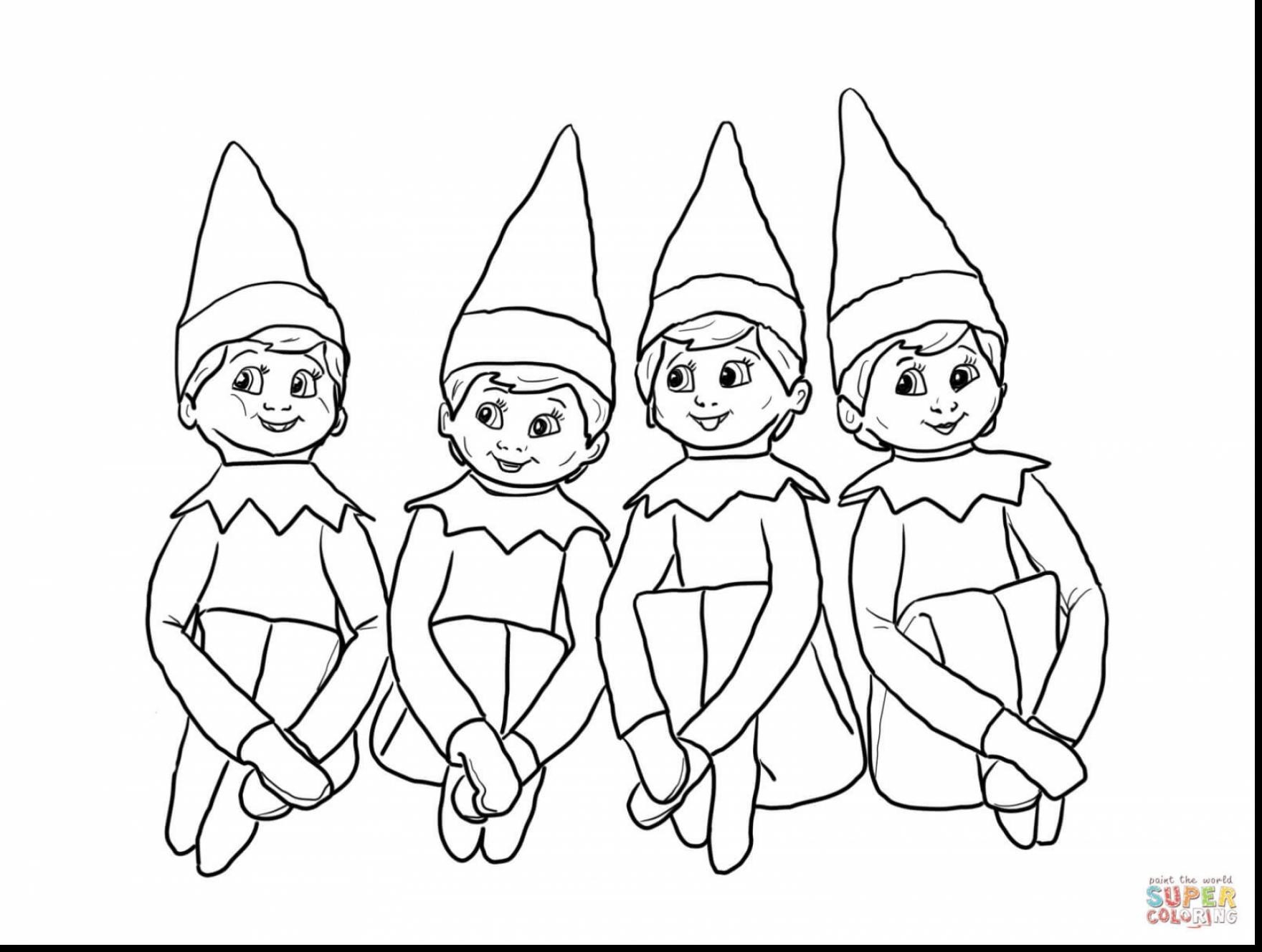Christmas Elf Coloring Pages Elf Coloring For Adults Christmas Girl Working Page To Print Book Of