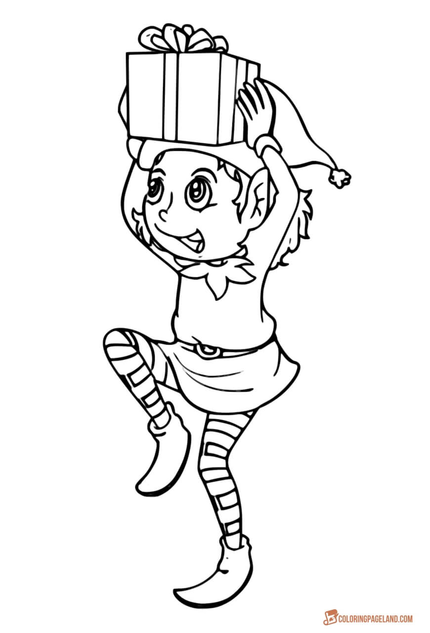 Christmas Elf Coloring Pages Elf Coloring Pages Incredible Free Printable Collection