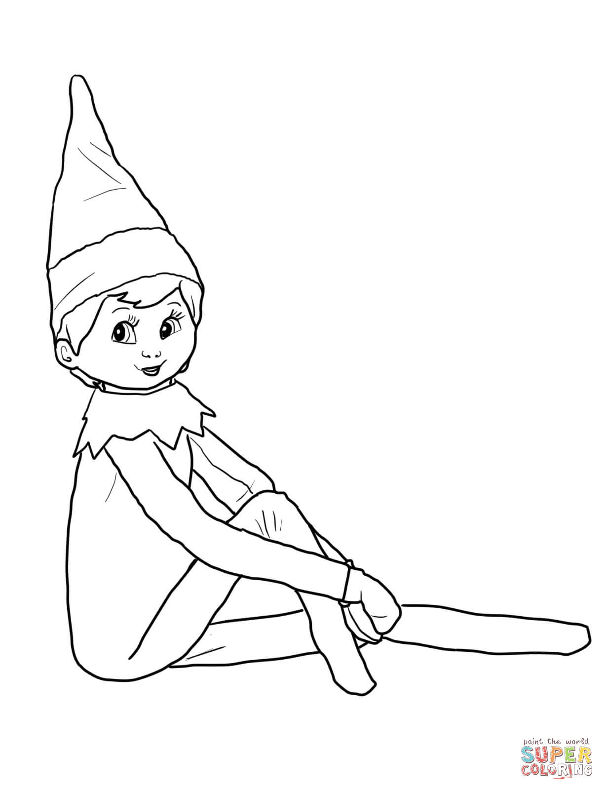Christmas Elf Coloring Pages Elf On The Shelf Coloring Pages Free Coloring Pages