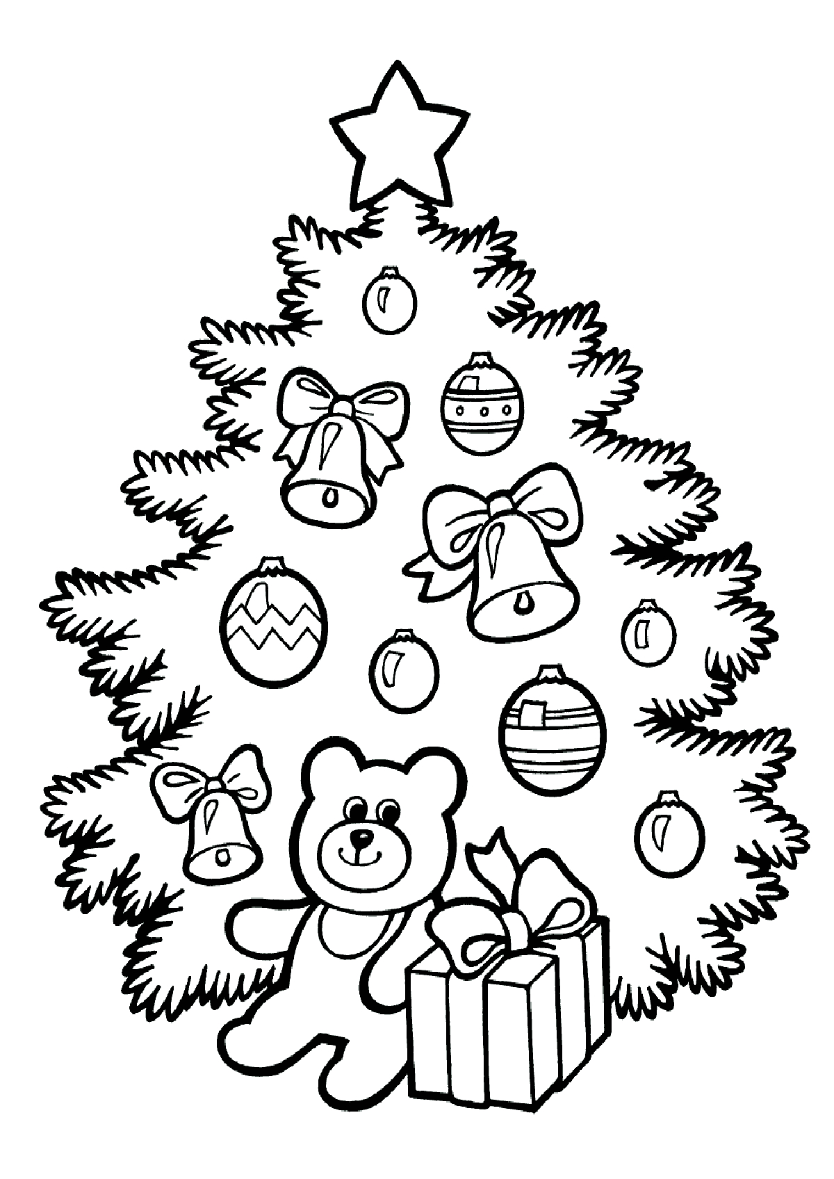 Christmas Toys Coloring Pages Christmas Tree Coloring Pages For Childrens Printable For Free
