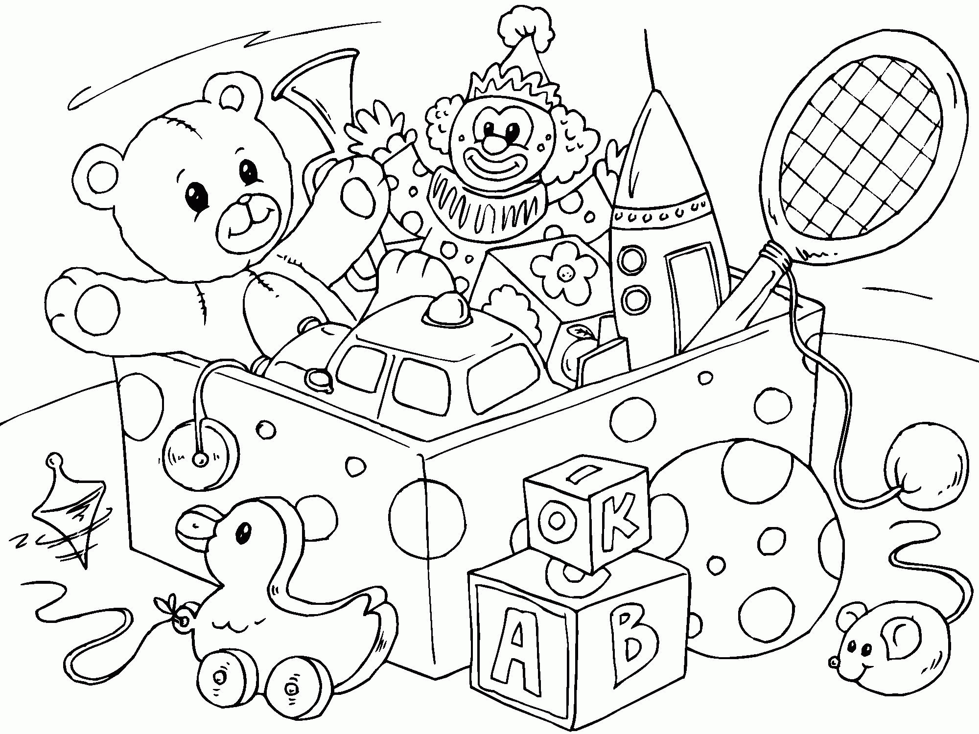Christmas Toys Coloring Pages Coloring Page Toys Img 22821 Coloring Home