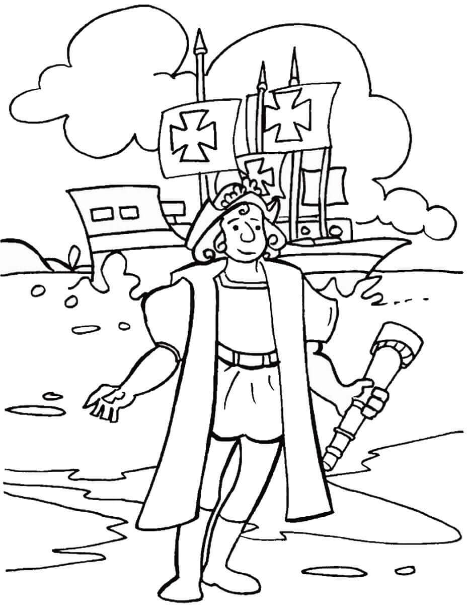 Christopher Columbus Coloring Pages 20 Free Printable Columbus Day Coloring Pages