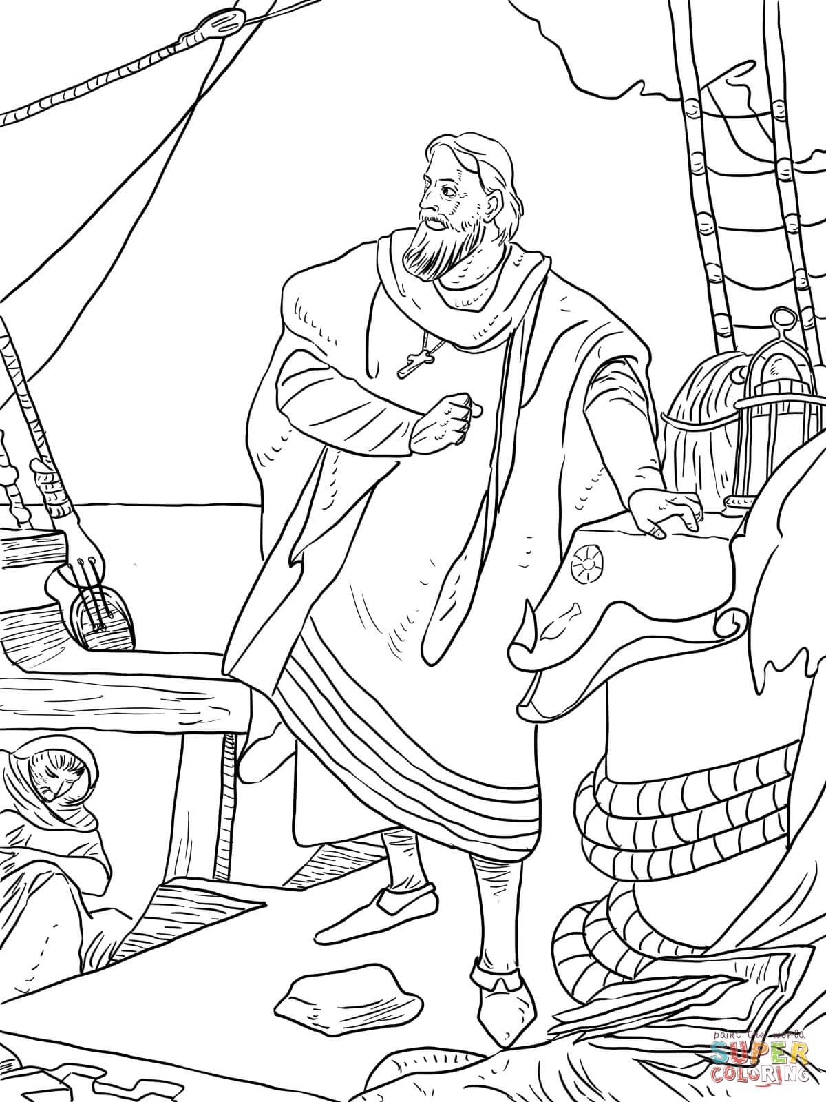 Christopher Columbus Coloring Pages Christopher Columbus Coloring Page 12 3311