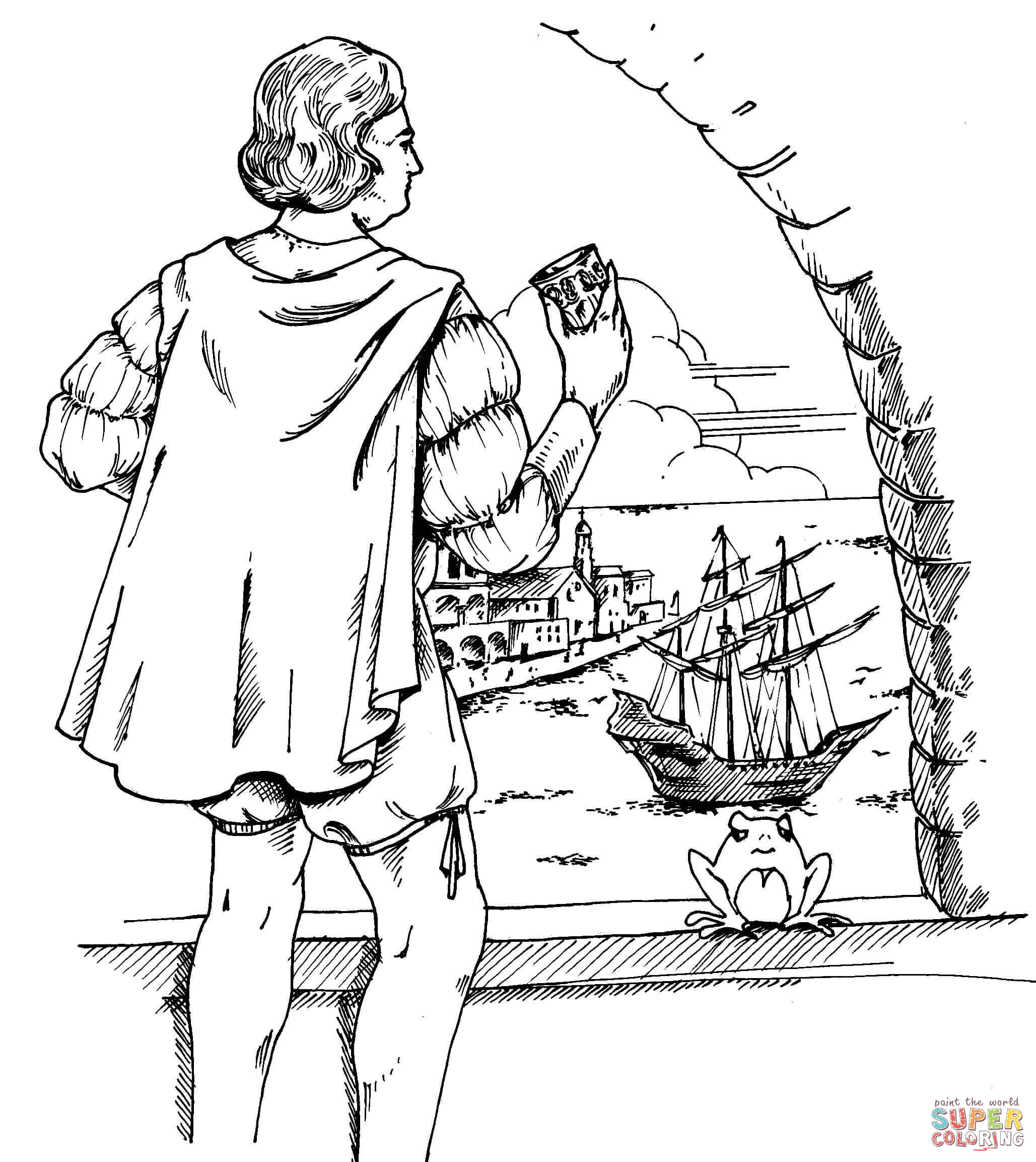 Christopher Columbus Coloring Pages Christopher Columbus Coloring Page Free Printable Coloring Pages