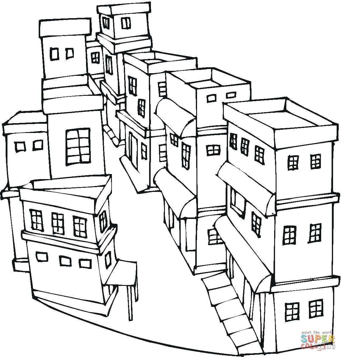 City Coloring Page A Street Of A City Coloring Page Free Printable Coloring Pages