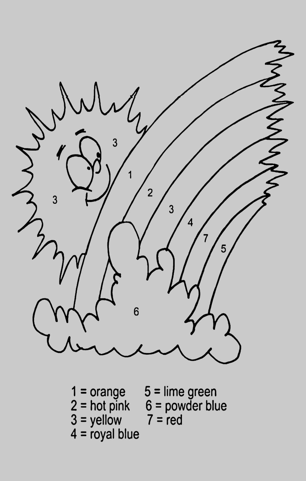 Color Orange Coloring Pages Free Sports Coloring Pages To Print Color Number Rainbow And Sun