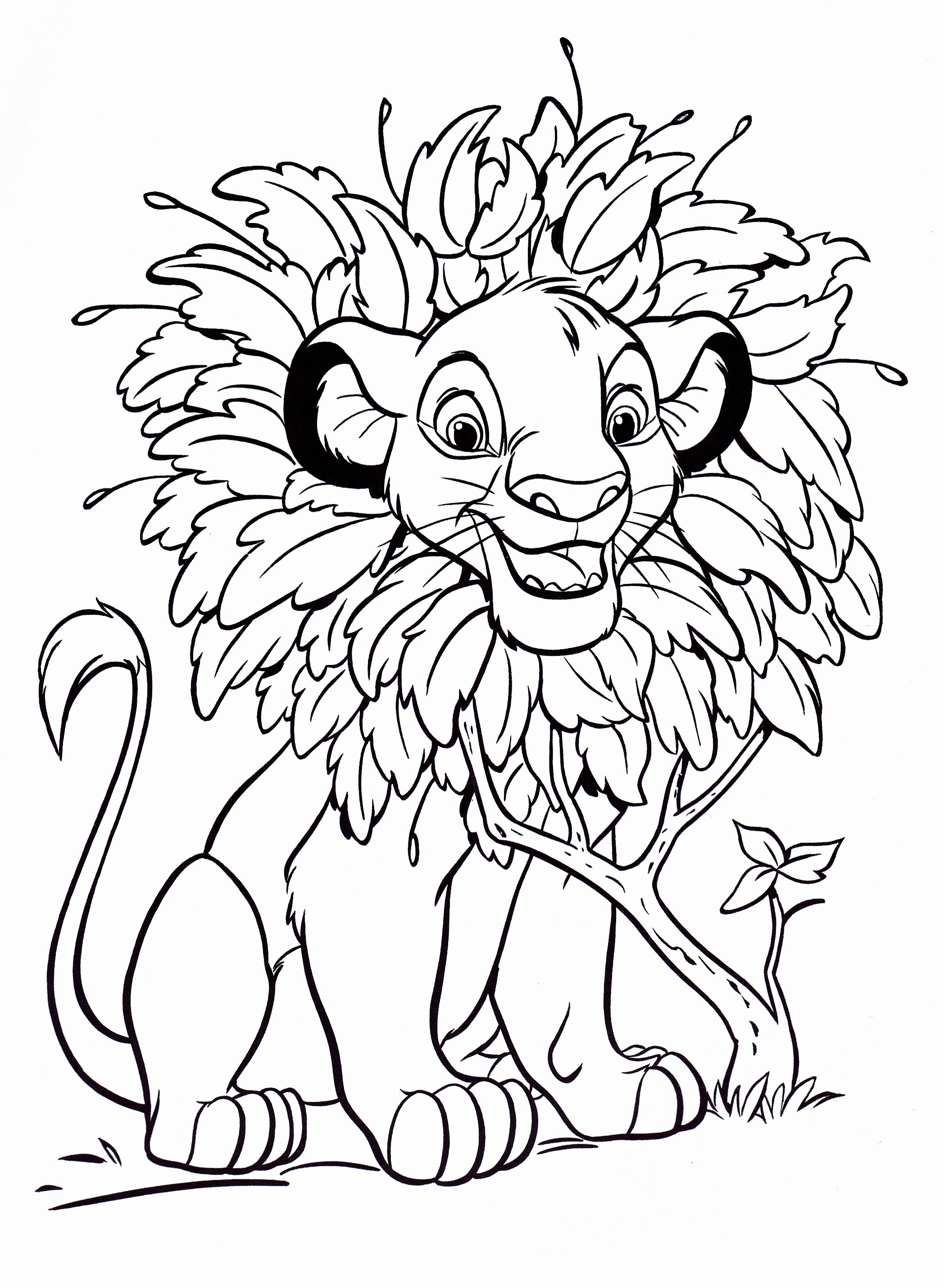 Coloring Disney Pages Coloring Pages Coloring Disney Characters Simba Pages Walt