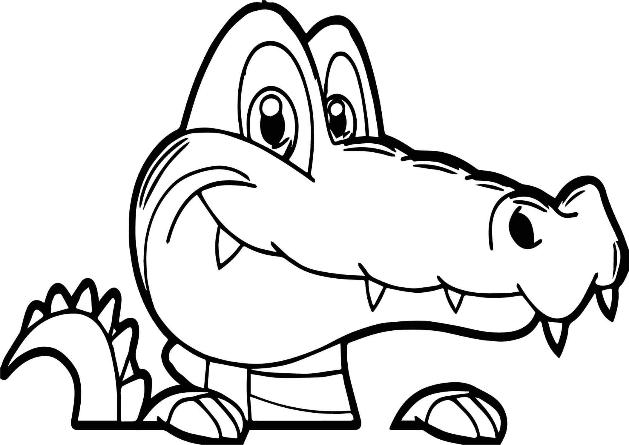 Coloring Page Alligator Cartoon Alligator Coloring Pages Colouring For Fancy Draw Crocodile