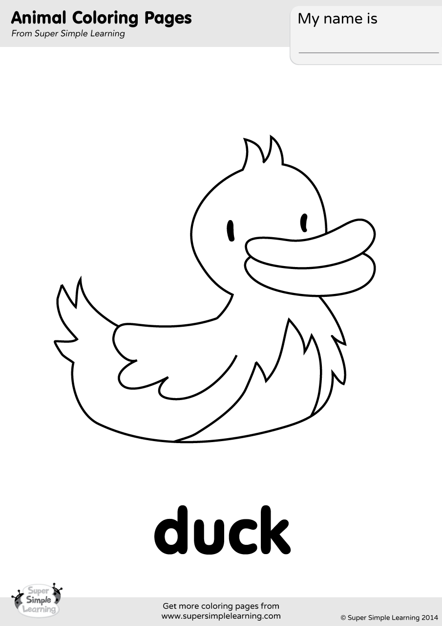 Coloring Page Duck Duck Coloring Page Super Simple