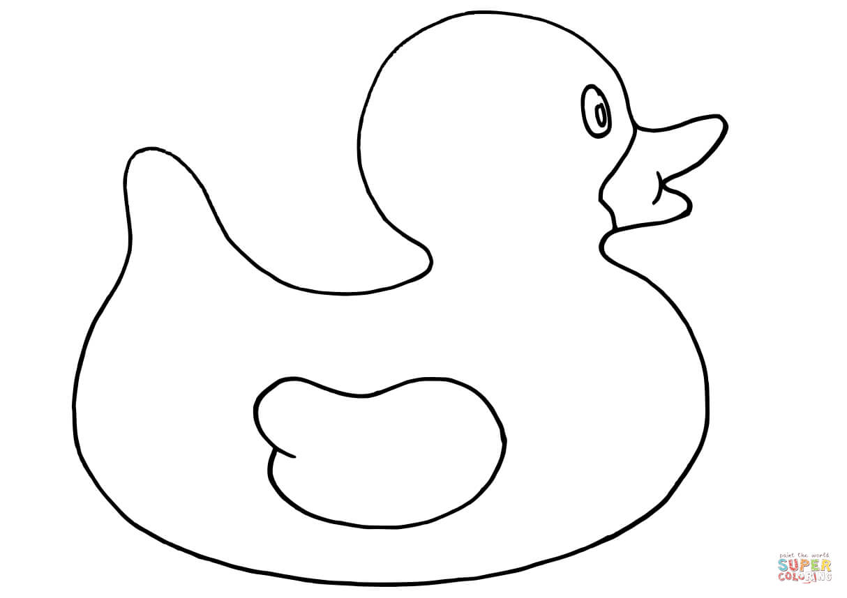 Coloring Page Duck Rubber Duck Coloring Page Free Printable Coloring Pages
