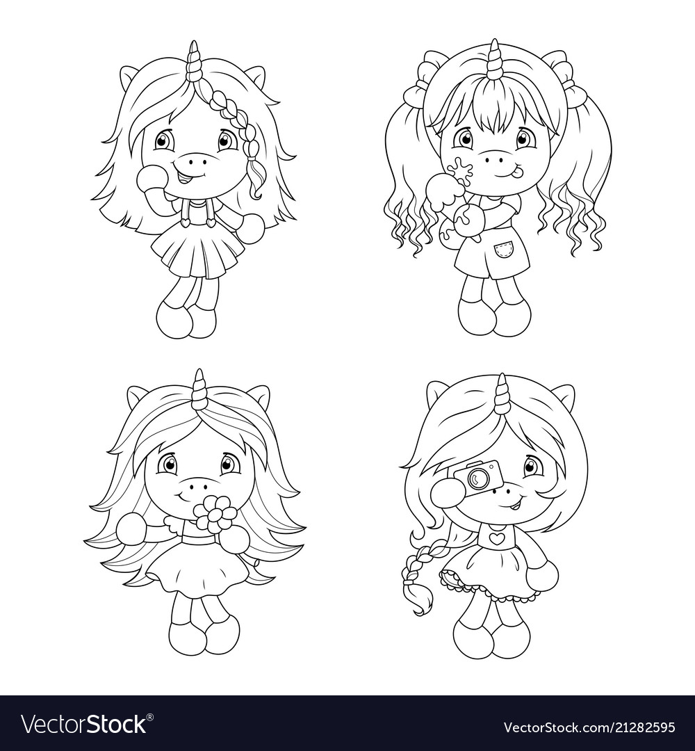 Coloring Page Girl Cute Ba Unicorns Coloring Page For Girls