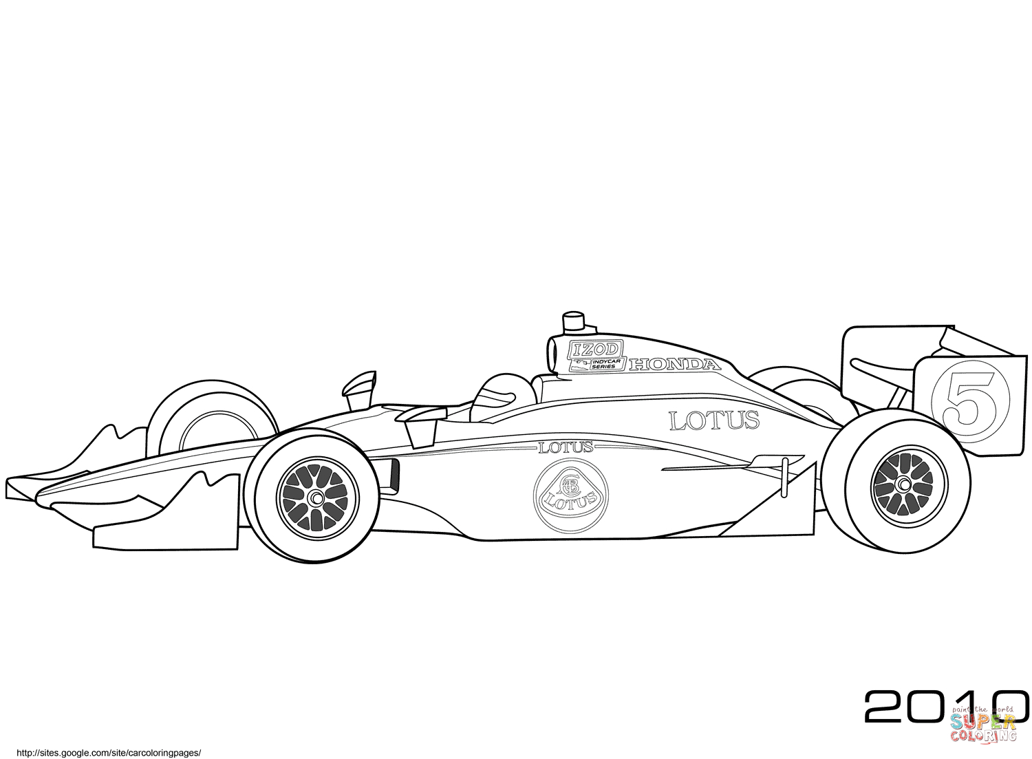 Coloring Page Of A Race Car Race Cars Coloring Pages Free Printable Pictures