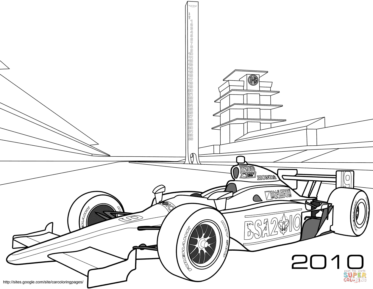Coloring Page Of A Race Car Race Cars Coloring Pages Free Printable Pictures