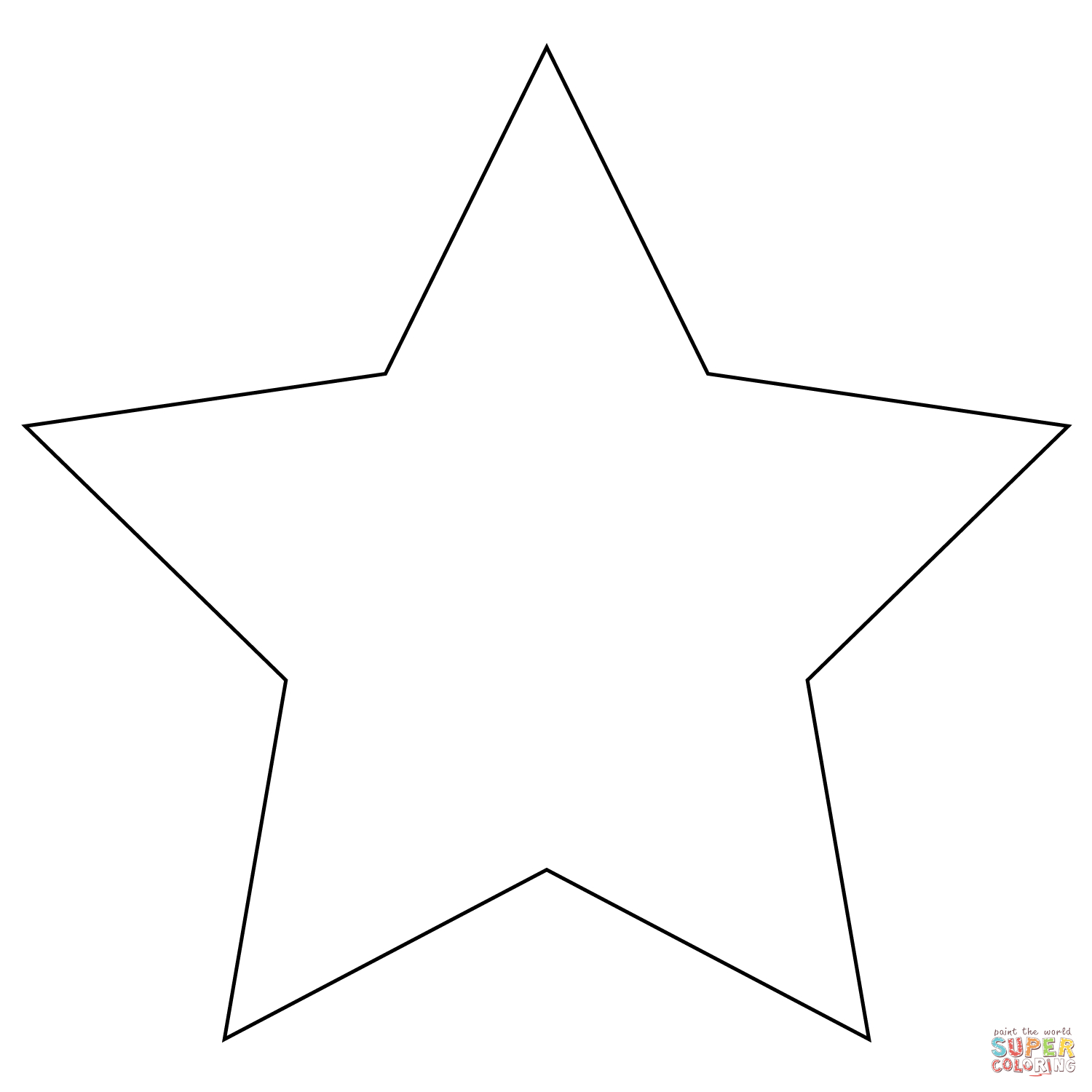 Coloring Page Of A Star Five Pointed Star Coloring Page Free Printable Coloring Pages