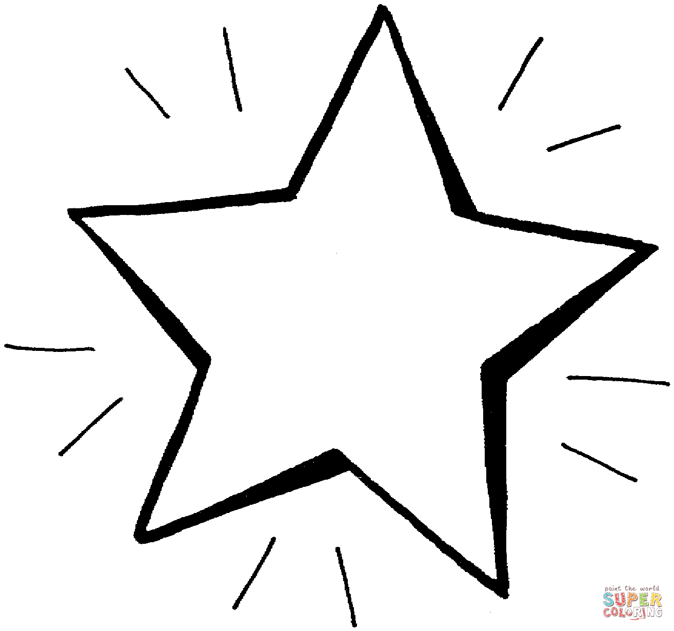 Coloring Page Of A Star Star Coloring Pages Free Printable Pictures