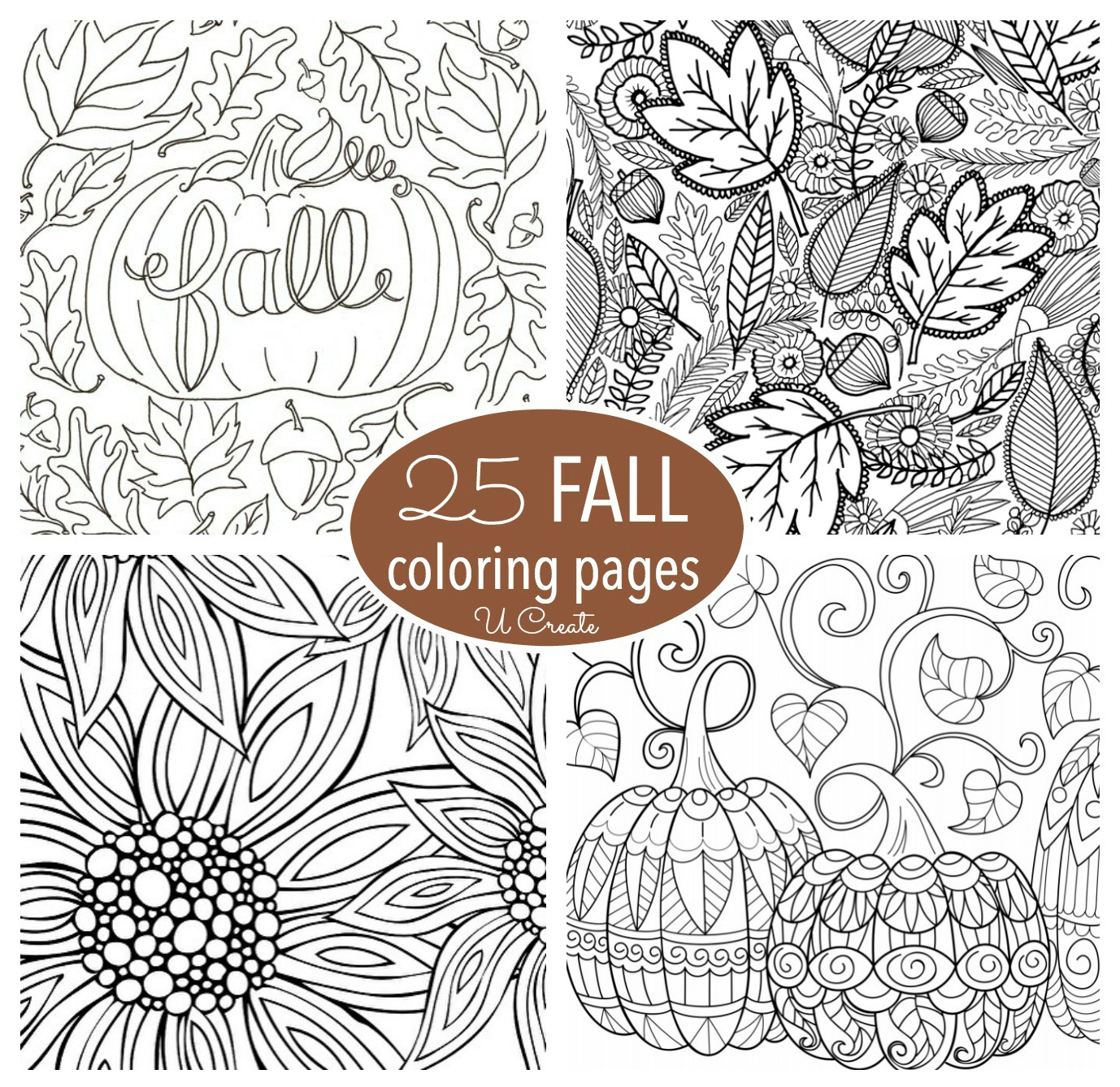 Coloring Pages Autumn Season Free Fall Adult Coloring Pages U Create