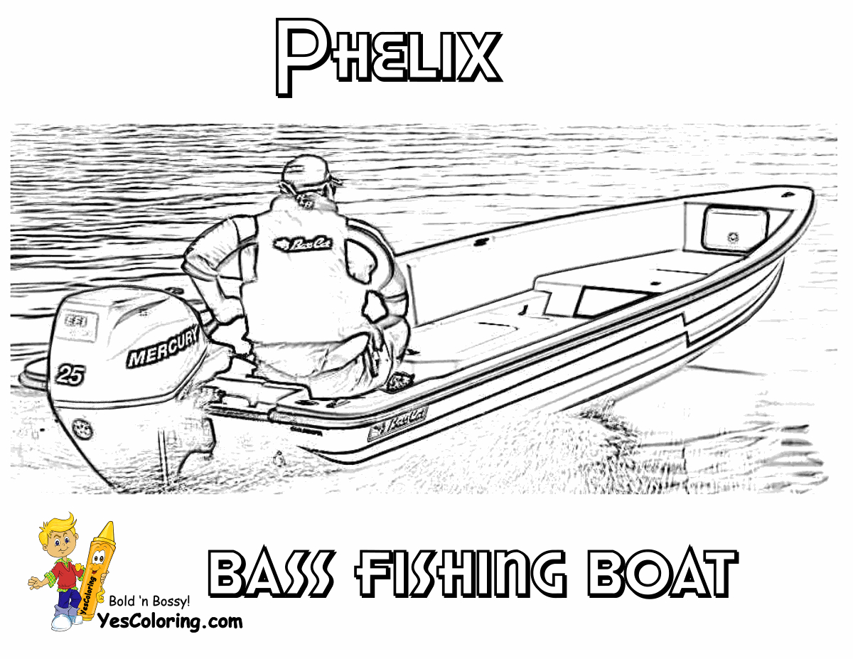 Coloring Pages Fishing Coloring Page Free Bass Fishing Boat Coloring Picture Free Sharp