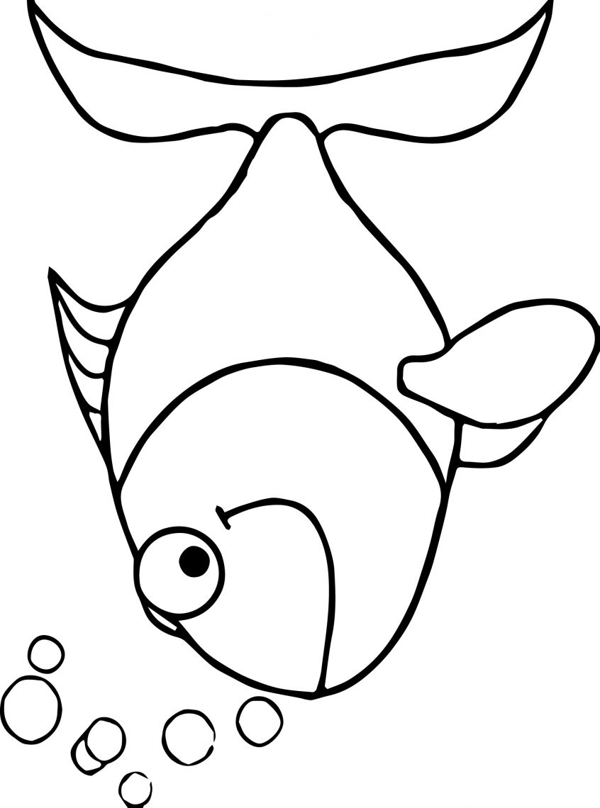 Coloring Pages Fishing Coloring Simple Coloring Page Of Fish Outstanding Cute Goldfish
