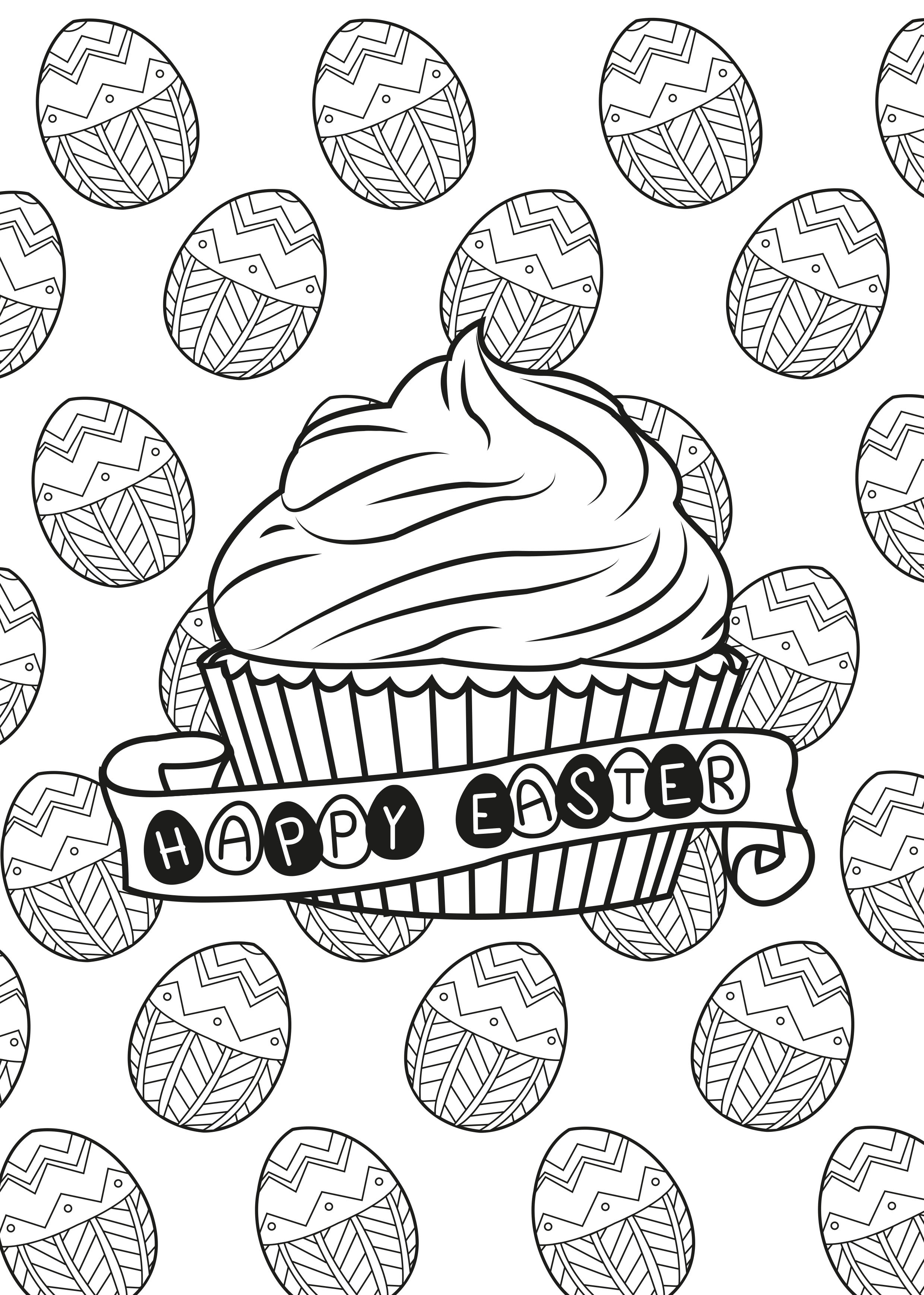 Coloring Pages For Adults Easter Coloring Ideas Coloring Page Adult Easter Egg Muffin Allan On