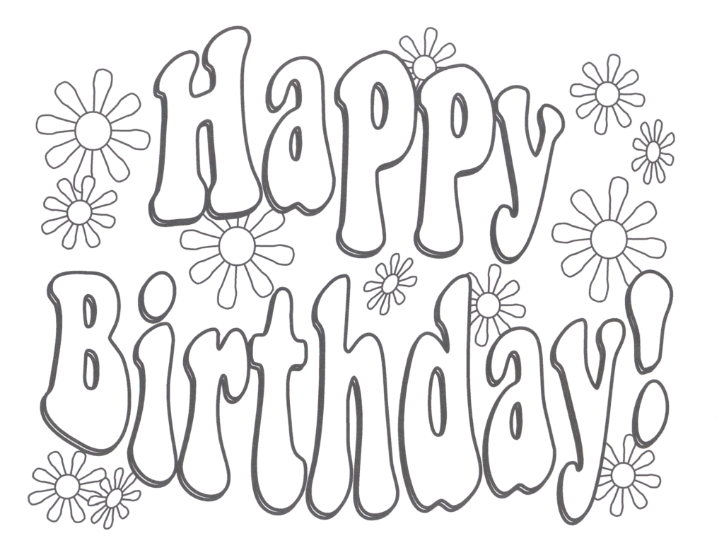 Coloring Pages For Birthday Coloring Books Printable Birthday Coloring Pages Happy Free