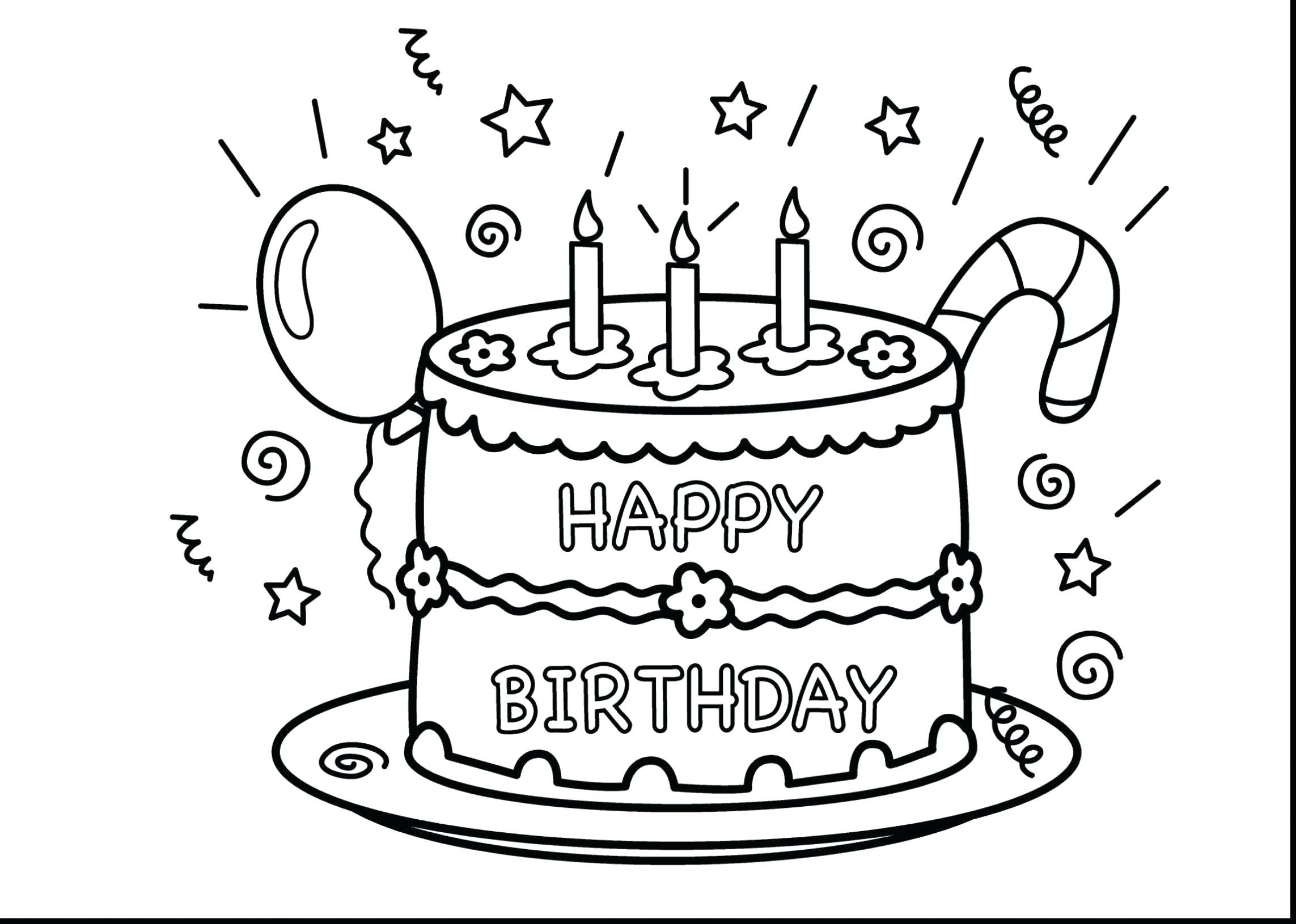 Coloring Pages For Birthday Coloring Pages Cake Coloring Book Birthday Printable Pages New