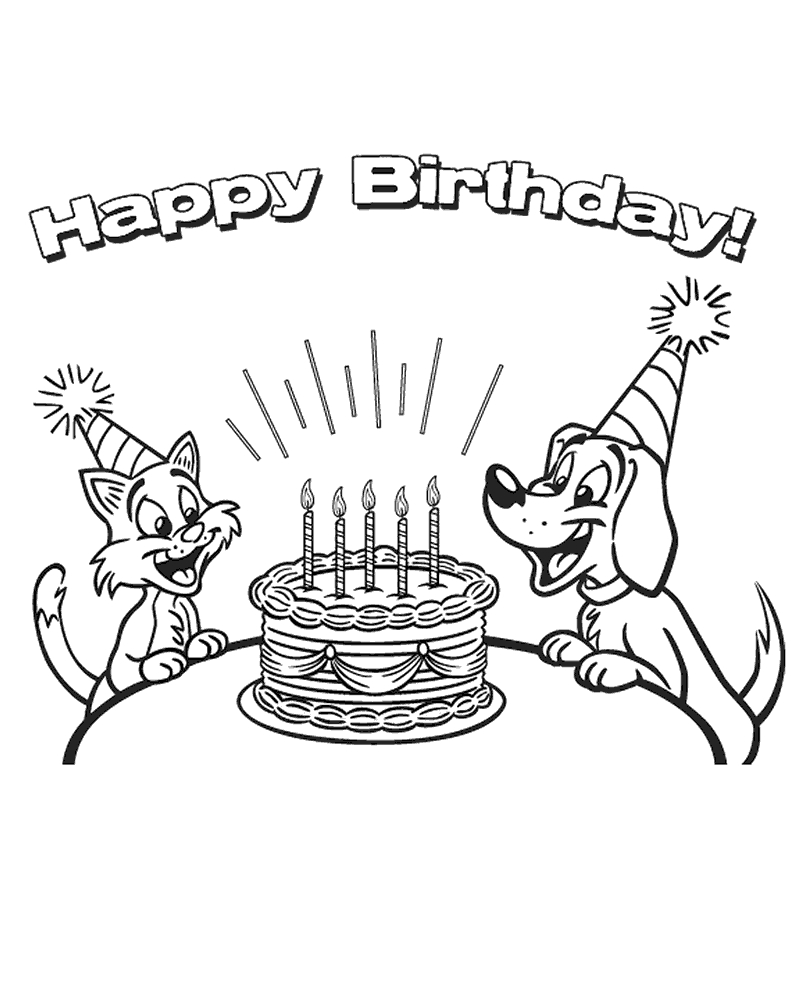 Coloring Pages For Birthday Free Printable Happy Birthday Coloring Pages For Kids