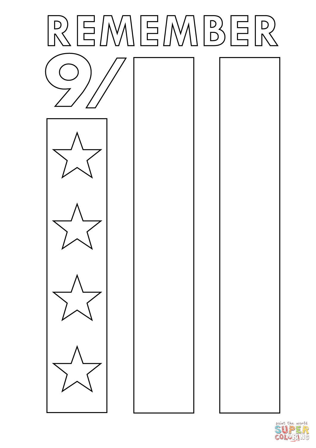 Coloring Pages For September Remember 911 Coloring Page Free Printable Coloring Pages