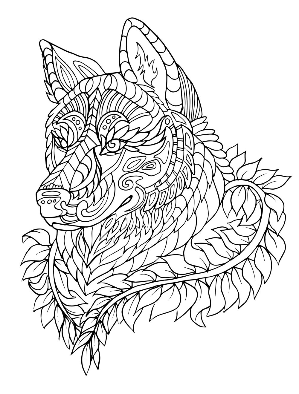 Coloring Pages Of A Wolf Coloring Ideas Surpriselt Coloring Pages Of Wolves Hard Wolf And