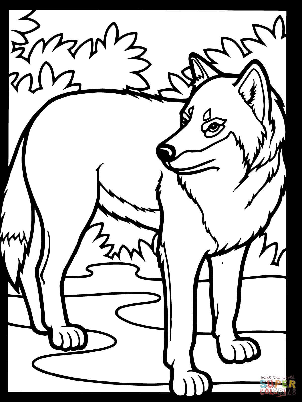Coloring Pages Of A Wolf Wolf Coloring Pages Free Coloring Pages