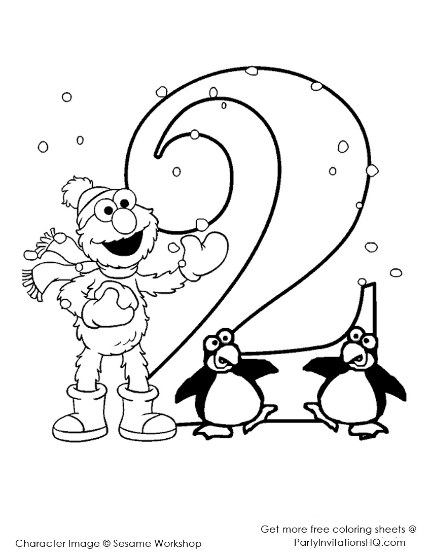 Coloring Pages Of Baby Elmo Elmo Birthday Coloring Pages