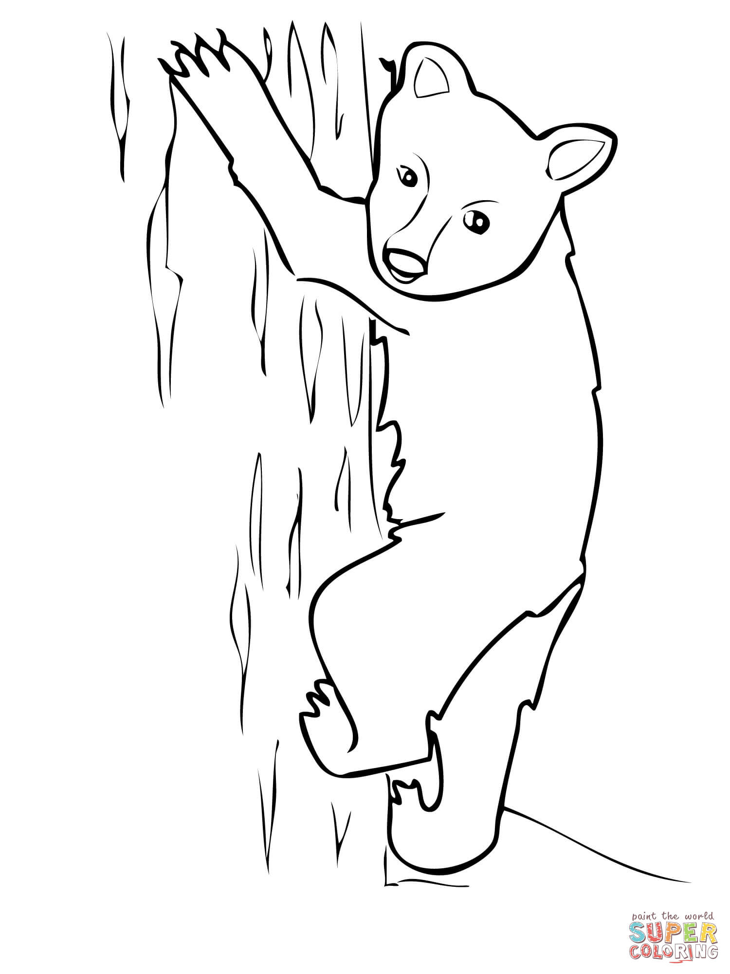 Coloring Pages Of Black Bears American Black Bear Cub Coloring Page Free Printable Coloring Pages
