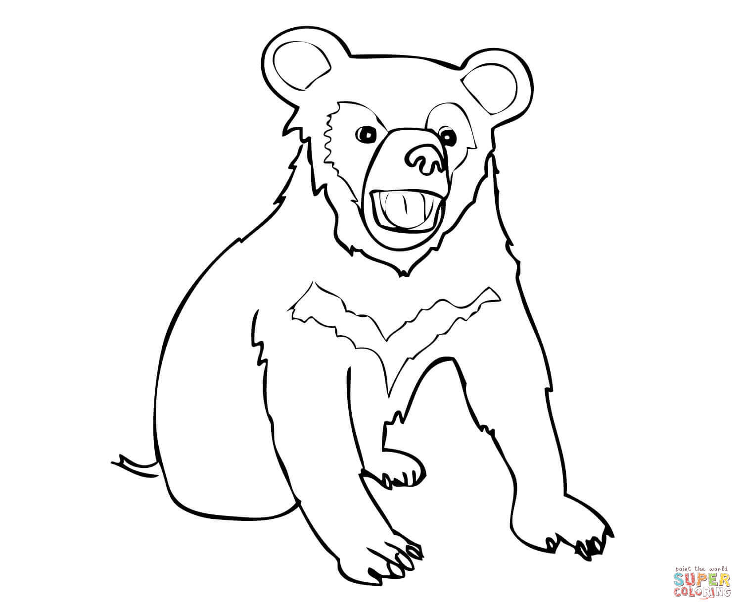 Coloring Pages Of Black Bears Asia Black Bear Cub Coloring Page Free Printable Coloring Pages
