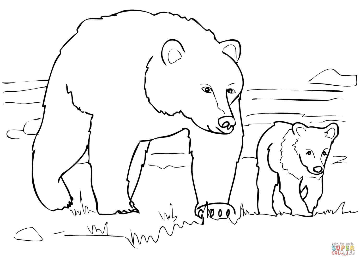 Coloring Pages Of Black Bears Coloring Pages Of Black Bears Colouring