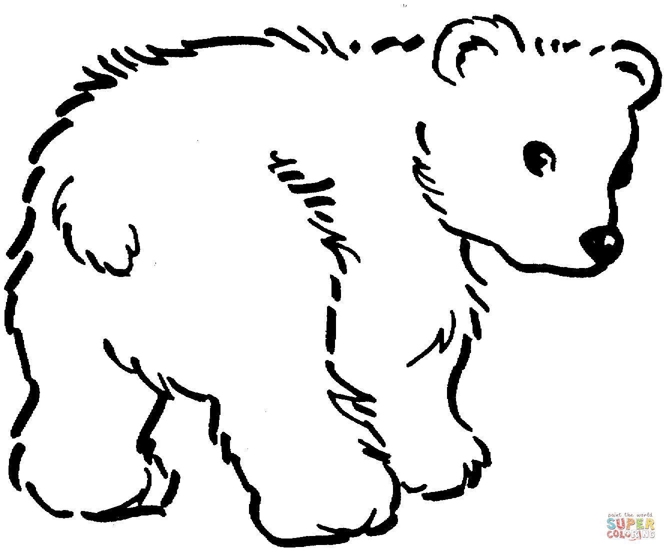Coloring Pages Of Black Bears Cute Brown Bear Cub Coloring Page Free Printable Coloring Pages