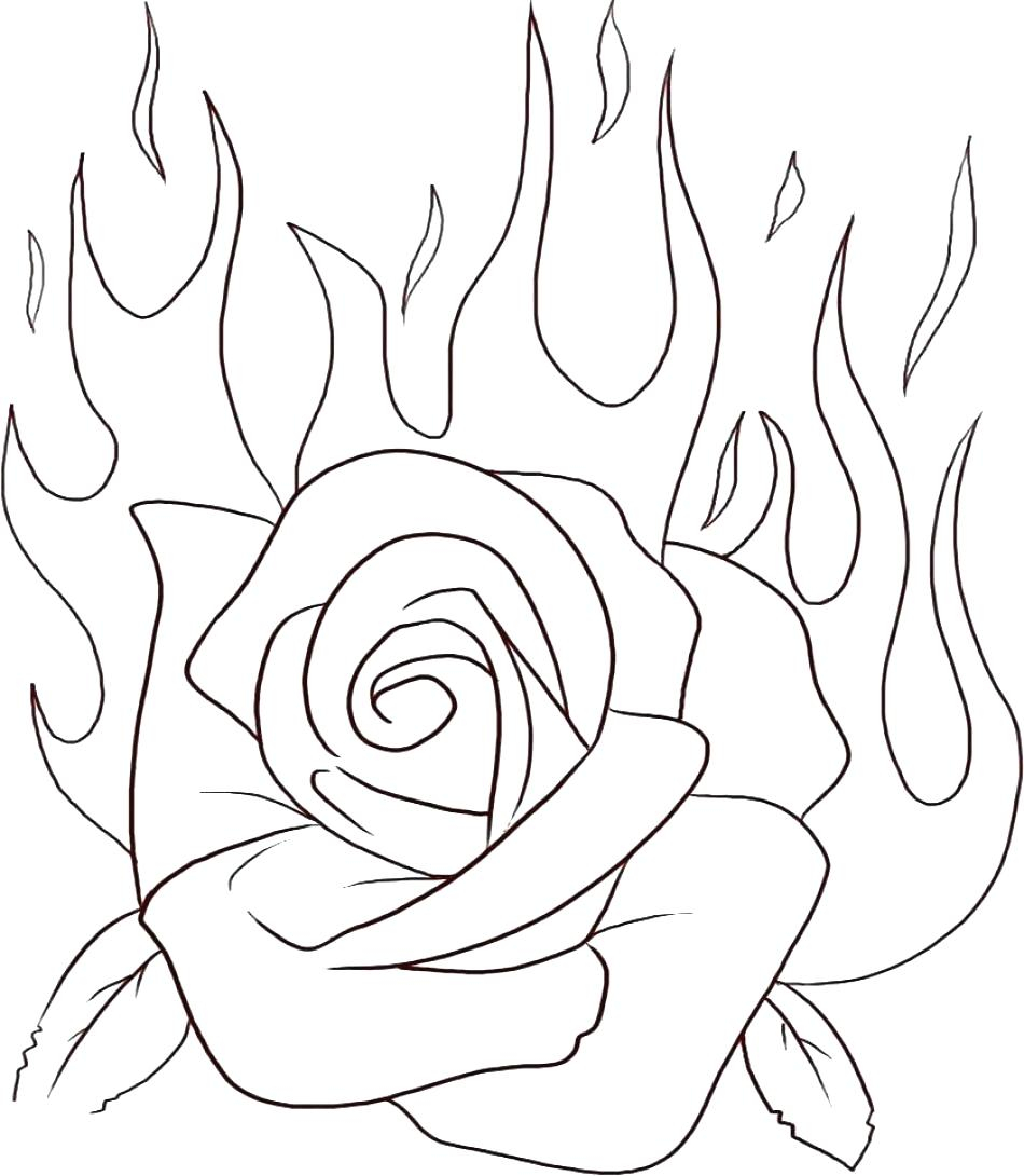 Coloring Pages Of Crosses With Flowers Coloring Page Rose Flower Quorumsheetco